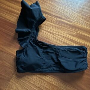 Antonio Melani Ruffle One Shoulder Swimsuit Top